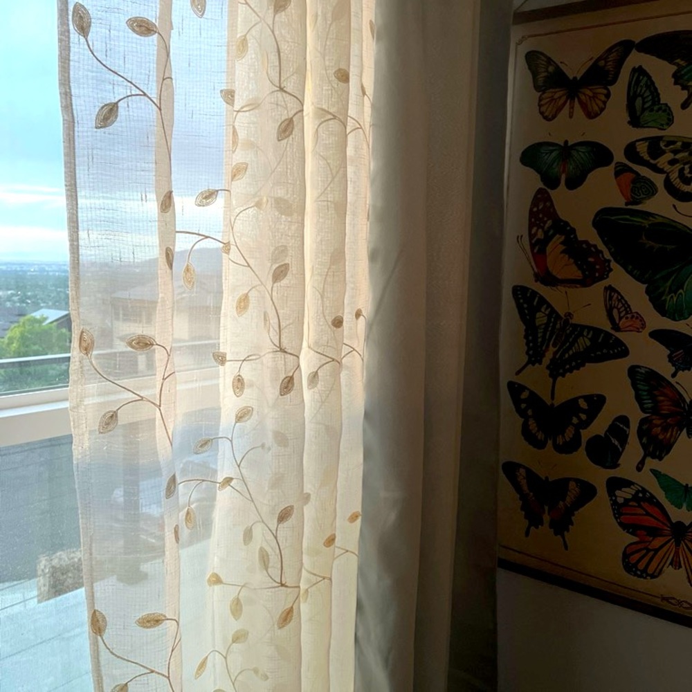 Gorgeous Sheer Boho Curtains - Set Of 2 Panels